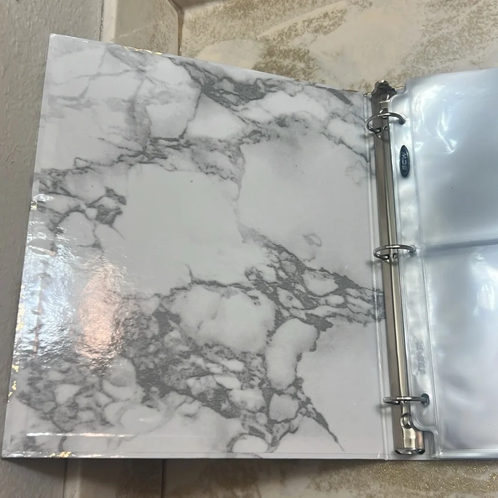 Gold marble binder